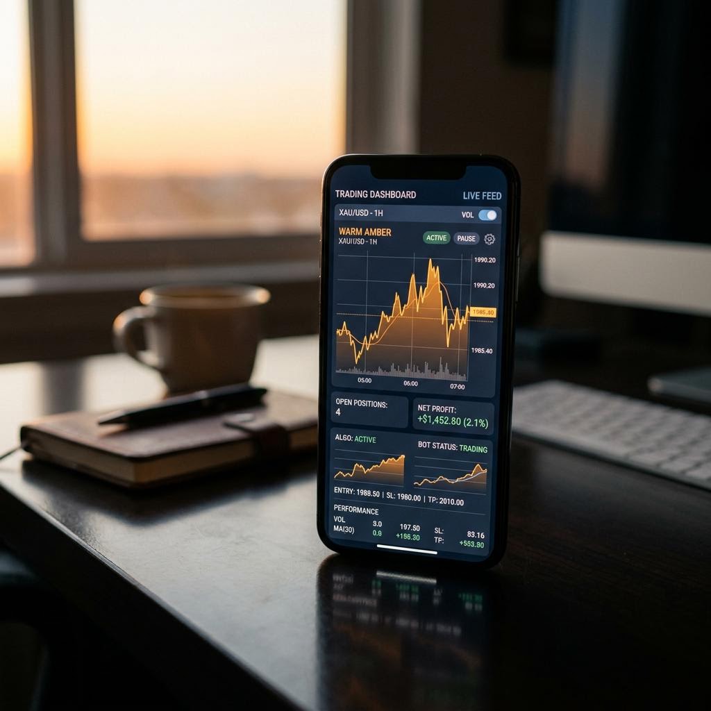 Falke Kapithal Dashboard auf einem Mobilgerät